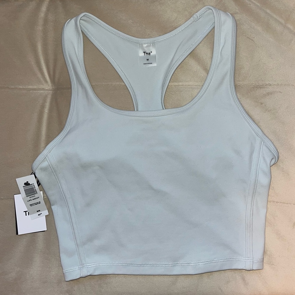 BNWT Aritzia TnAction TNALIFE Ascot Tank, color Mirror Blue, size M